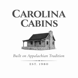 CAROLINA CABINS BUILT ON APPALACHIAN TRADITION EST. 1980 logo