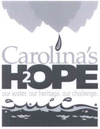 CAROLINA'S H2OPE OUR WATER. OUR HERITAGE. OUR FUTURE. logo