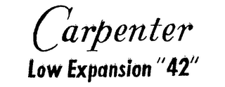 CARPENTER LOW EXPANSION "42" logo