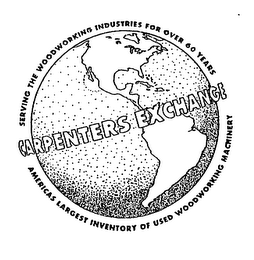 CARPENTERS EXCHANGE SERVING THE WOODWORKING INDUSTRIES FOR OVER 60 YEARS AMERICAS LARGEST INVENTORY OF USED WOODWORKING MACHINERY logo