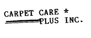 CARPET CARE PLUS INC. logo