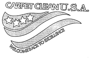 CARPET CLEAN U.S.A. WELCOME BACK TO EXCELLENCE logo
