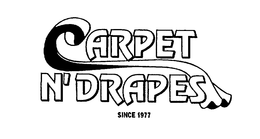 CARPET N'DRAPES SINCE 1977 logo