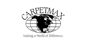 CARPETMAX MAKING A WORLD OF DIFFERENCE. logo