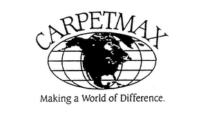 CARPETMAX MAKING A WORLD OF DIFFERENCE. logo