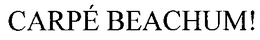 CARPÉ BEACHUM! logo