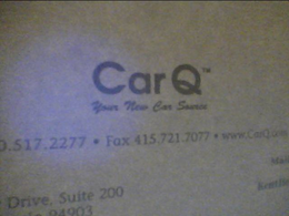 CARQ YOUR NEW CAR SERVICE 517.2277 · FAX 415.721.7077 · WWW.CARQ DRIVE, SUITE 200 logo