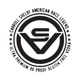 CARROLL SHELBY AMERICAN RACE LEGEND ULTRA-PREMIUM 80 PROOF GLUTEN FREE VODKA SV logo