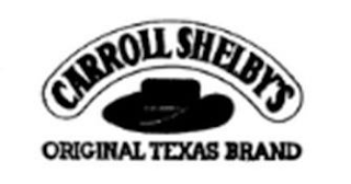 CARROLL SHELBY'S ORIGINAL TEXAS BRAND logo