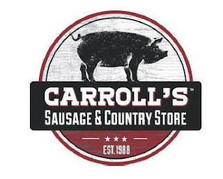 CARROLL'S SAUSAGE & COUNTRY STORE EST. 1988 logo