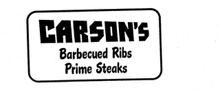 CARSON'S BARBECUED RIBS PRIME STEAKS logo