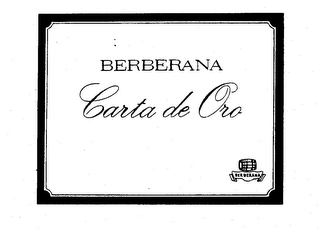 CARTA DE ORO BERBERANA logo