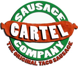 CARTEL SAUSAGE COMPANY THE ORIGINAL TACO SAUSAGE logo