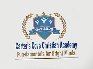 CARTER'S COVE CHRISTIAN ACADEMY FUN-DAMENTALS FOR BRIGHT MINDS EST 2020 logo