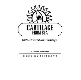 CARTILAGE FROM SEA 100% DRIED SHARK CARTILAGE A DIETARY SUPPLEMENT GLOBAL HEALTH PRODUCTS logo