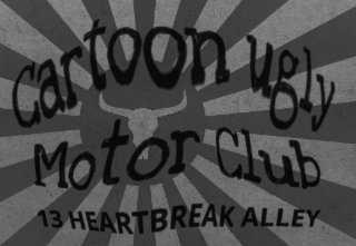 CARTOON UGLY MOTOR CLUB 13 HEARTBREAK ALLEY logo