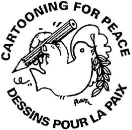 CARTOONING FOR PEACE DESSINS POUR LA PAIX PLANTU logo