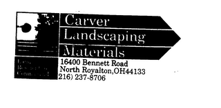 CARVER LANDSCAPING MATERIALS LANDSCAPING RESIDENTIAL COMMERCIAL logo