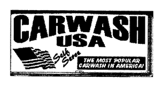 CARWASH USA SELF SERVE THE MOST POPULARCARWASH IN AMERICAN logo