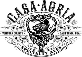 CASA · AGRIA SPECIALTY ALES · VENTURA COUNTY · CALIFORNIA, USA · logo