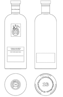CASA DRAGONES 16 TEQUILA BLANCO SAN MIGUEL DE ALLENDE 100% PURO AGAVE AZUL logo