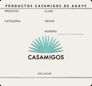 CASAMIGOS PRODUCTOS CASAMIGOS DE AGAVE PROYECTO CLASE CATEGORIA HECHO NUMERO EXCLUSIVO logo