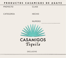 CASAMIGOS TEQUILA PRODUCTOS CASAMIGOS DE AGAVE PROYECTO CLASE CATEGORIA HECHO NUMERO EXCLUSIVO logo