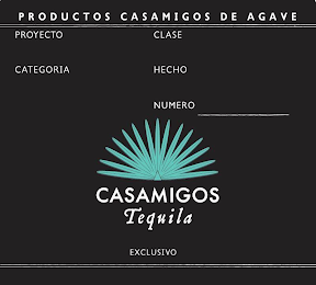 CASAMIGOS TEQUILA PRODUCTOS CASAMIGOS DE AGAVE PROYECTO CLASE CATEGORIA HECHO NUMERO EXCLUSIVO logo