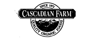 CASCADIAN FARM QUALITY ORGANIC FOODS SINCE 1972 logo