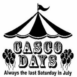 CASCO DAYS ALWAYS THE LAST SATURDAY IN JULY logo
