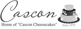 CASCON HOME OF "CASCON CHEESECAKES" SINCE 1975 logo