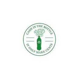 CASH IN THE BOTTLE IT ONLY MAKES CENTS logo