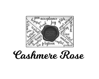 CASHMERE ROSE CR PEN HOPEFUL PROUD ACCEPTANCE JOY GRIEF PAPER PURPOSE SORROW SCARED PAIN HURTFUL ACCEPTANCE COPE HAPPY THOUGHTFUL LOSS FORGIVEN CONFLICT ANXIOUS GRATITUDE POETRY LOVE EXCITED NERVOUS logo