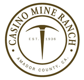 CASINO MINE RANCH. AMADOR COUNTY, CA. EST. 1936 logo