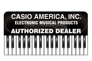 CASIO AMERICA, INC. ELECTRONIC MUSICAL PRODUCTS AUTHORIZED DEALER logo