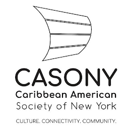 CASONY CARIBBEAN AMERICAN SOCIETY OF NEW YORK CULTURE. CONNECTIVITY. COMMUNITY logo
