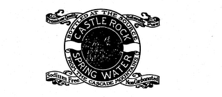 CASTLE ROCK SPRING WATER BOTTLED AT THESOURCE FROM THE CASCADE MOUNTAINS PREMIUM QUALITY NATURALLY PURE SODIUM FREE NONCARBONATED logo