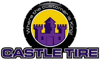 CASTLE TIRE WHERE THE CUSTOMER IS KING! logo