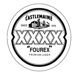 "CASTLEMAINE" SINCE 1878 XXXX "FOUREX" PREMIUM LAGER logo