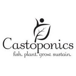 CASTOPONICS FISH. PLANT. GROW. SUSTAIN. logo