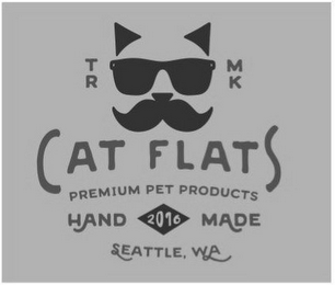 CAT FLATS PREMIUM PET PRODUCTS HAND MADE SEATTLE WA TR MK 2016 logo