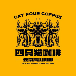 CAT FOUR COFFEE ORIGINAL YUNNAN COFFEE EST.1892 logo