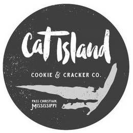 CAT ISLAND COOKIE & CRACKER CO. PASS CHRISTIAN, MISSISSIPPI logo