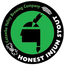 CATAWBA VALLEY BREWING COMPANY HONEST INJUN STOUT logo