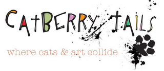 CATBERRY TAILS WHERE CATS & ART COLLIDE logo