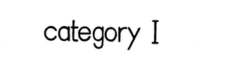 CATEGORY I logo