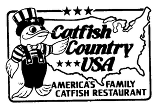 CATFISH COUNTRY USA AMERICA'S FAMILY CATFISH RESTAURANT logo