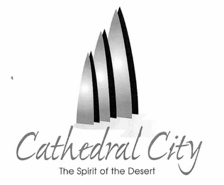 CATHEDRAL CITY THE SPIRIT OF THE DESERT logo
