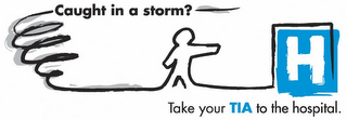 CAUGHT IN A STORM? TAKE YOUR TIA TO THE HOSPITAL. H logo