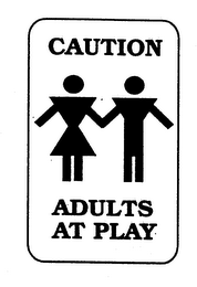 CAUTION ADULTS AT PLAY logo